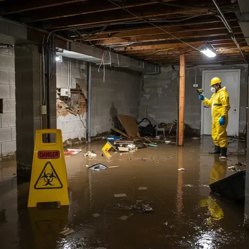 Flooded Basement Electrical Hazard in Valley Center, CA Property